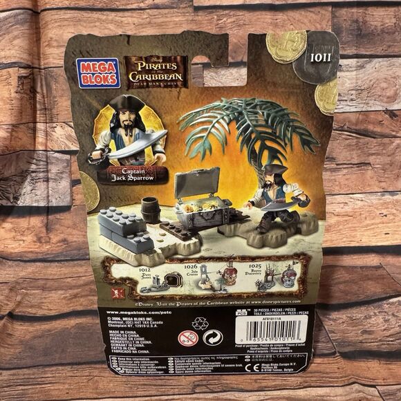 MEGA BLOKS Disney Pirates Caribbean Dead Man's Chest Jack Sparrow #1011 New - Picture 2 of 8